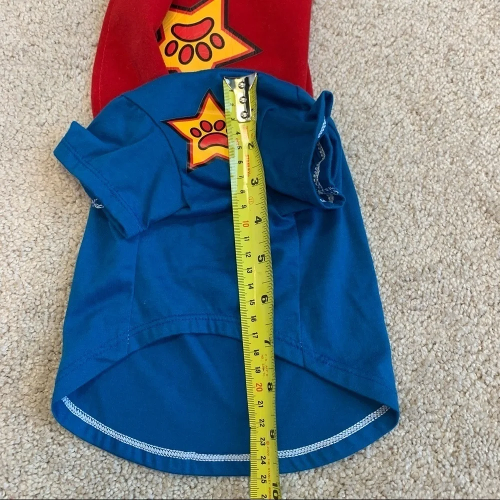 Small breed dog T-shirt with cape size extra small